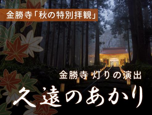 金勝寺「秋の特別拝観」・令和6年あかりの演出 「久遠の灯り」