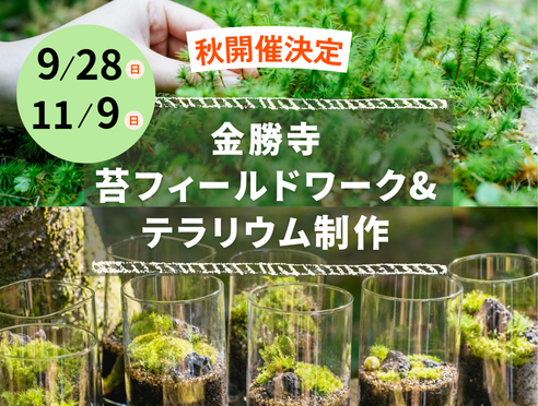 秋開催決定【9/28、11/9】金勝寺　苔フィールドワーク＆テラリウ...